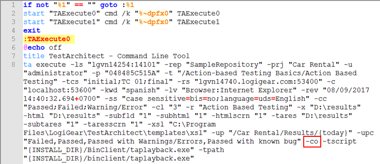 Creating a batch file